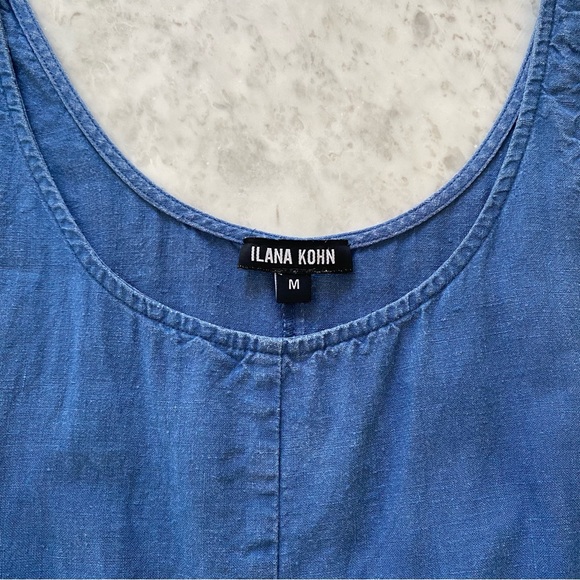 Ilana Kohn Blue Linen Gary Jumpsuit - Picture 6 of 9